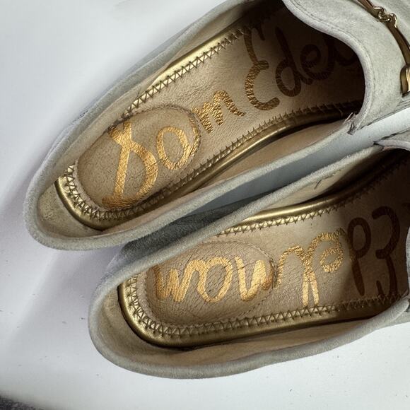 Sam Edelman Shoes Womens Size 8 Gray Suede Loafers Loraine Bit Slip On Flats - Picture 8 of 12